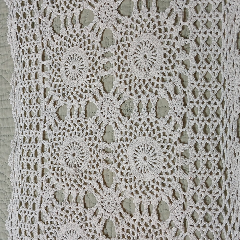 Elegant White Crochet Table Runner